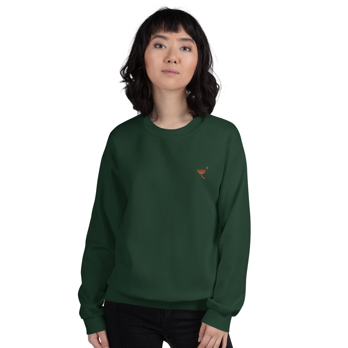 Dandelion Embroidered Crewneck Sweatshirt