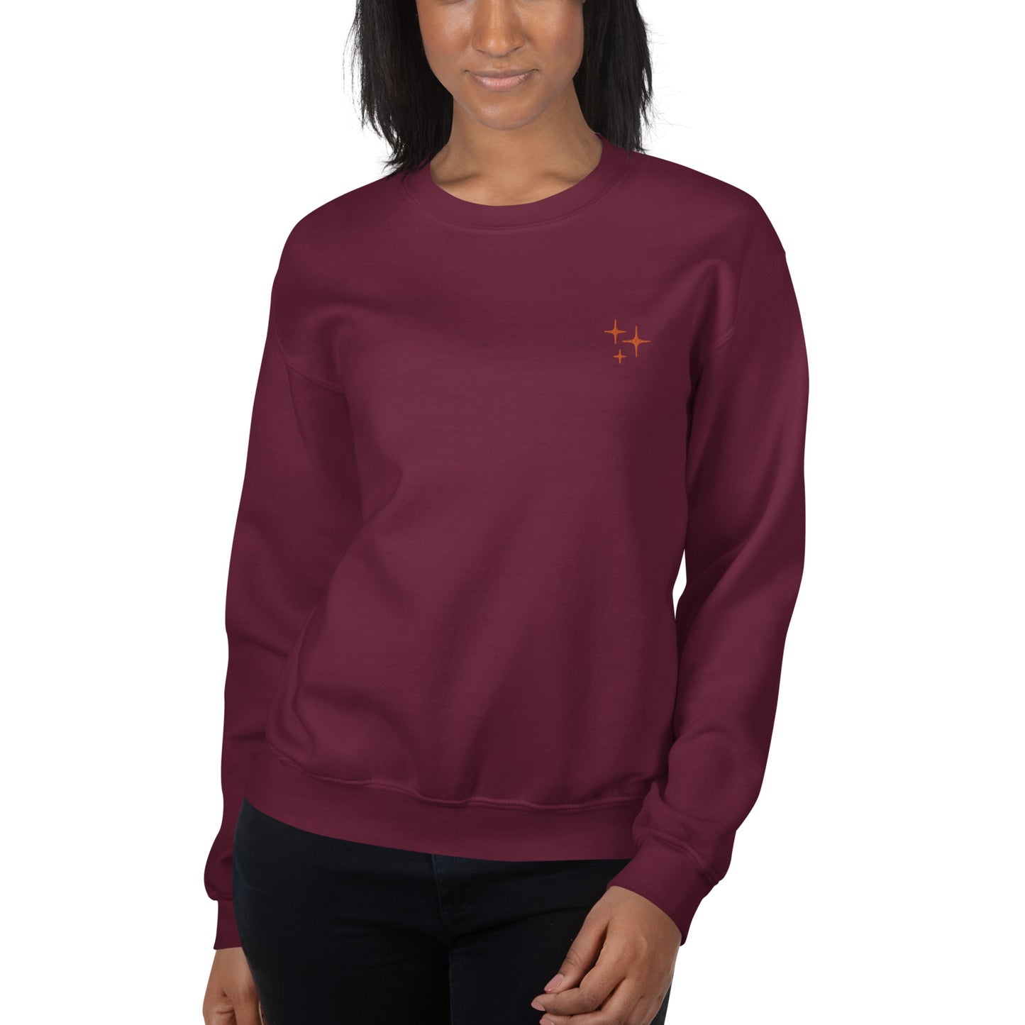 Sparkle Embroidered Crewneck Sweatshirt