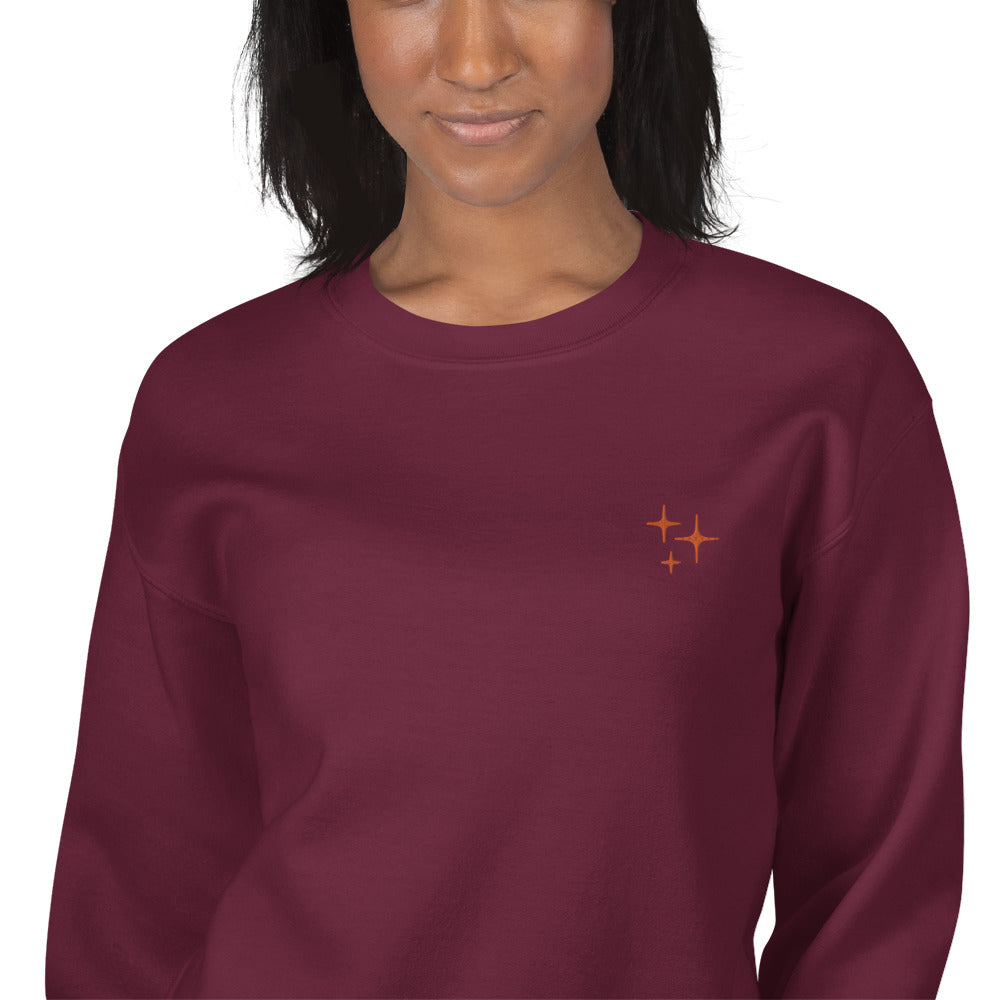 Sparkle Embroidered Crewneck Sweatshirt