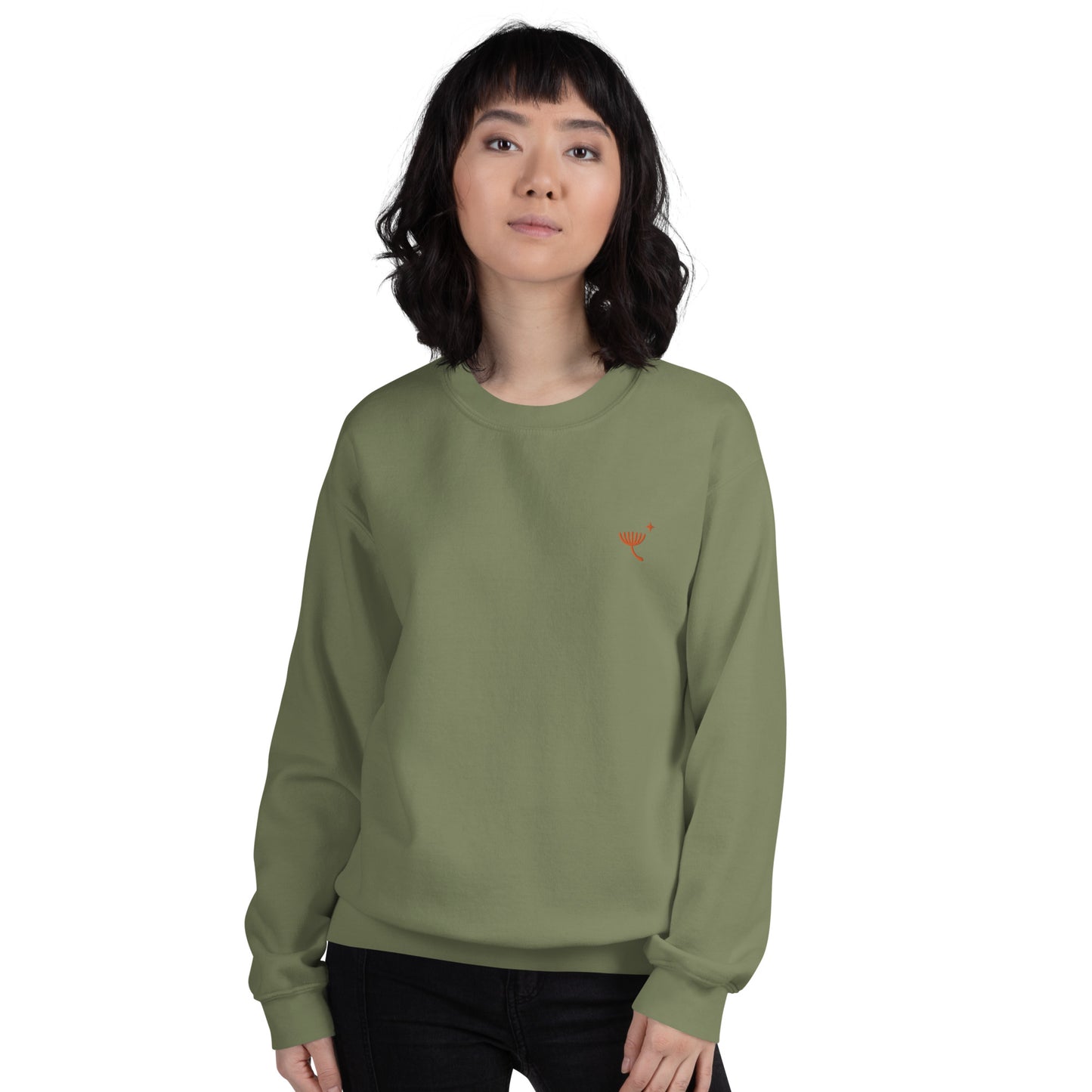 Dandelion Embroidered Crewneck Sweatshirt