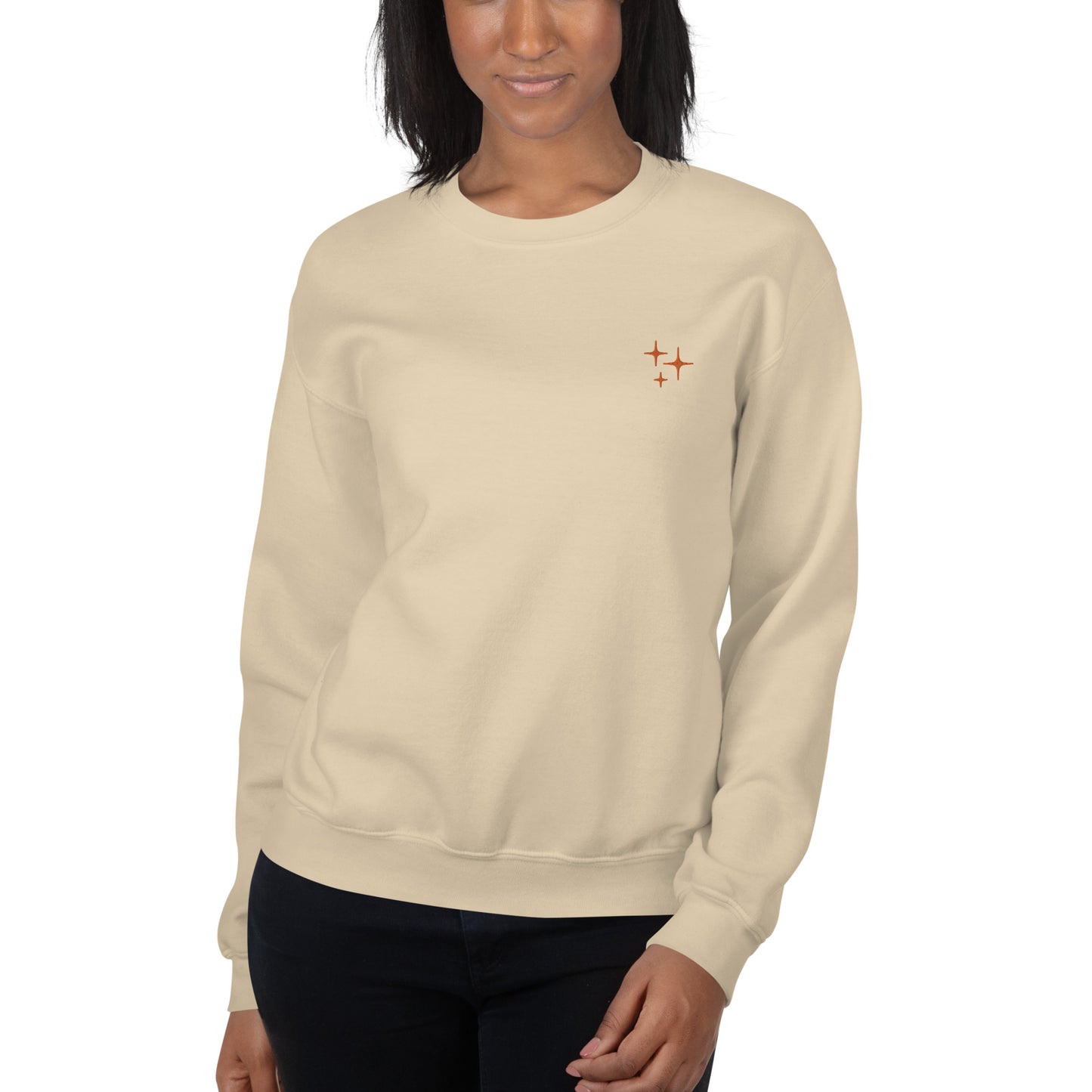 Sparkle Embroidered Crewneck Sweatshirt