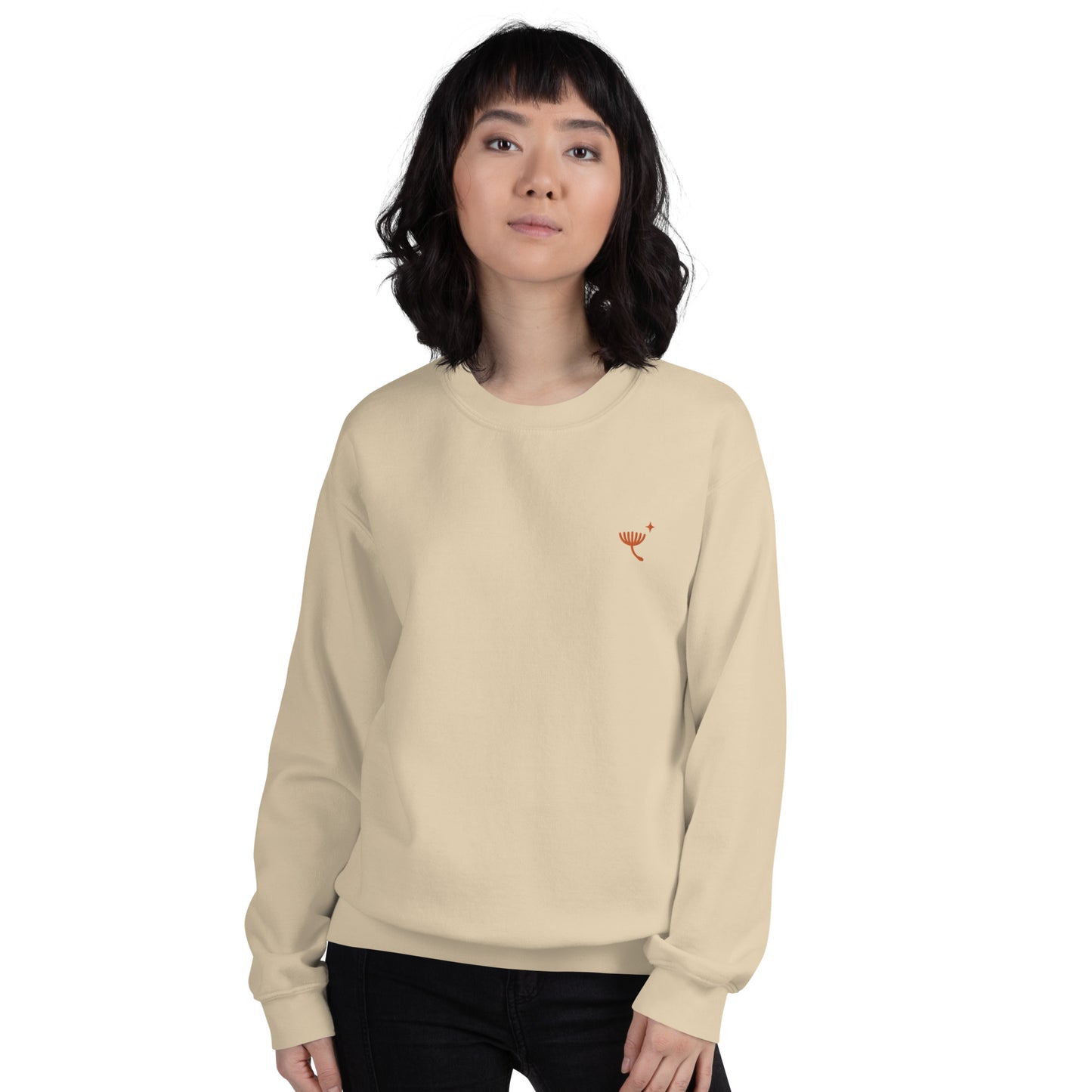 Dandelion Embroidered Crewneck Sweatshirt