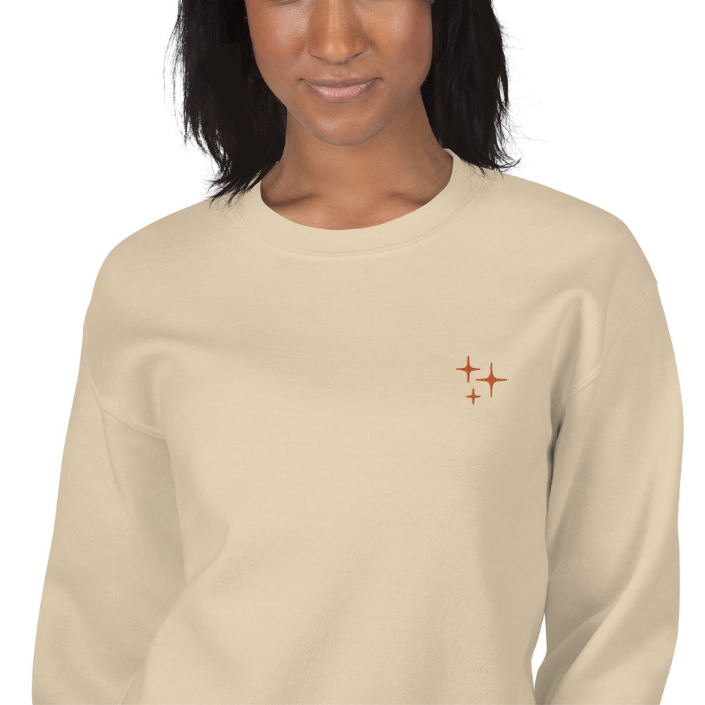 Sparkle Embroidered Crewneck Sweatshirt